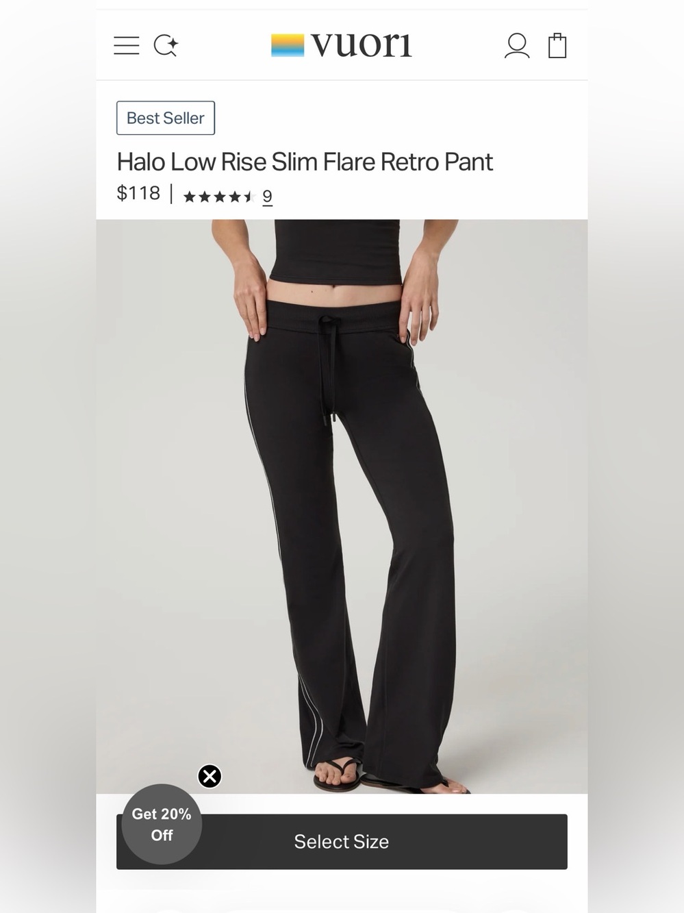 NWT Vuori Halo LR Slim Flare Retro Pant š„